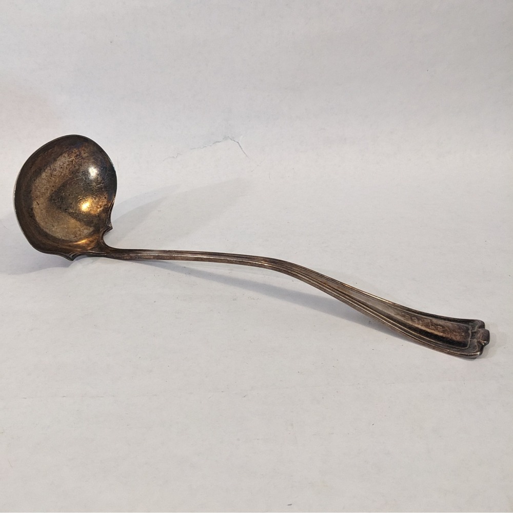 1847 Rogers Bros XS‎ Triple Silver Plate Ladle Vintage Art Deco Serving Spoon